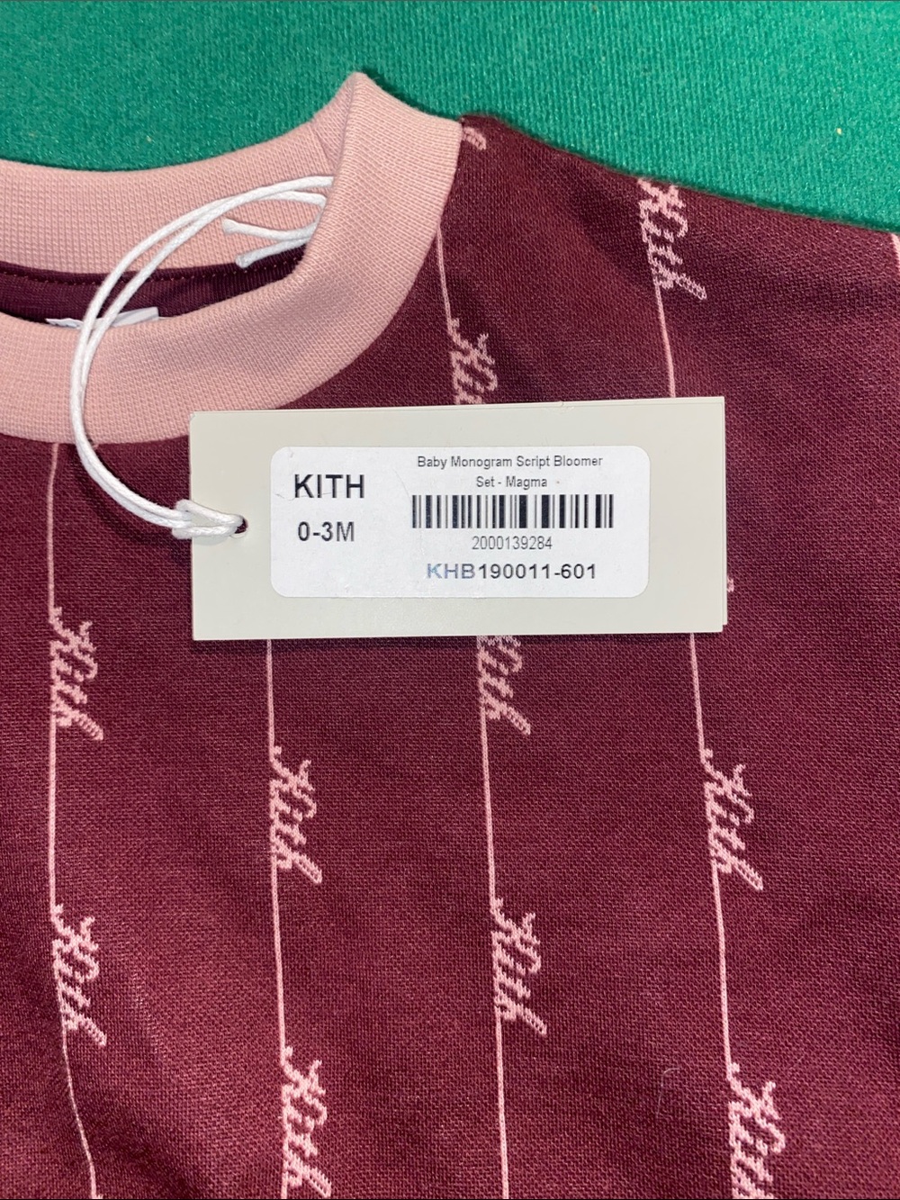 Kith Kids Maroon & Light Pink Logo Knit Two-Piece Set - Picture 5 of 7